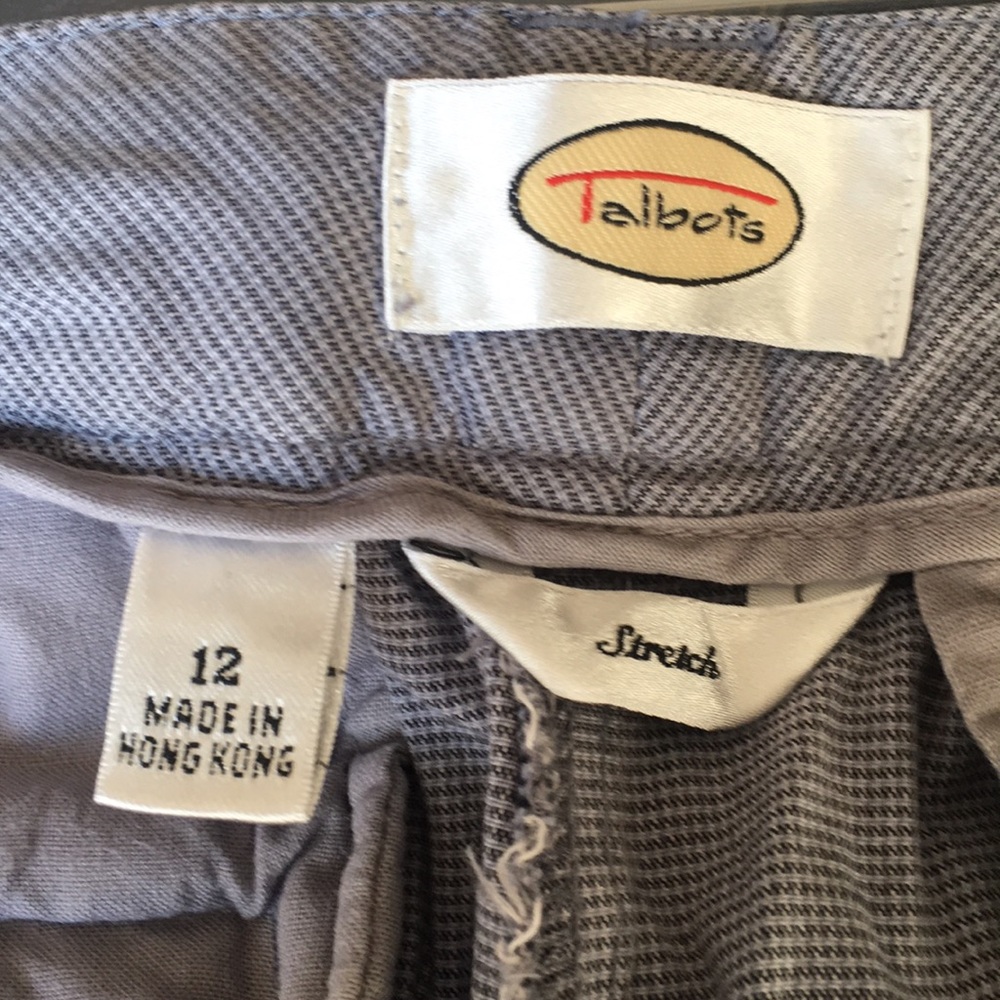 Talbots Gray Micro Houndstooth Stretch Cotton Pant - image 6